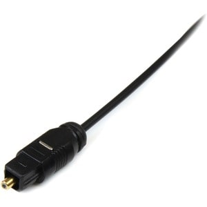 3 ft. (0.9 m) Digital Optical Audio Cable - 2x Toslink (SPDIF) Male - Ultra-Thin - Black - Optical Audio Cable (THINTOS3)