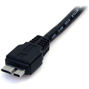 0.5m (1.5ft) Black SuperSpeed USB 3.0 Cable A to Micro B - USB 3.0 Micro B Cable - 1x USB 3 A (M), 1x USB 3 Micro B (M) 50