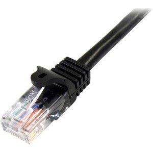 StarTech.com 0.5m Black Cat5e Patch Cable with Snagless RJ45 Connectors - Short Ethernet Cable - 0.5 m Cat 5e UTP Cable - 