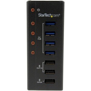 StarTech.com USB Hub - USB - External - Black - 7 Total USB Port(s) - 4 USB 3.0 Port(s) - PC, Mac