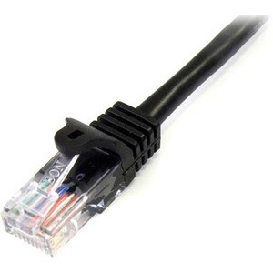 StarTech.com 10m Black Cat5e Patch Cable with Snagless RJ45 Connectors - Long Ethernet Cable - 10 m Cat 5e UTP Cable - Fir