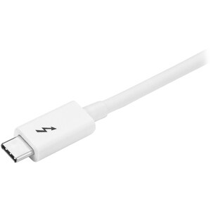 StarTech.com 20Gbps Thunderbolt 3 Cable - 6.6ft/2m - White - 4k 60Hz - Certified TB3 USB-C to USB-C Charger Cord w/ 100W P