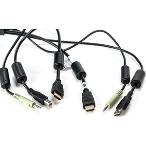 VERTIV 3.05 m KVM Cable for KVM Switch, Mouse, Keyboard, Audio Device - First End: 1 x 4-pin USB Type B - Male, 1 x 19-pin
