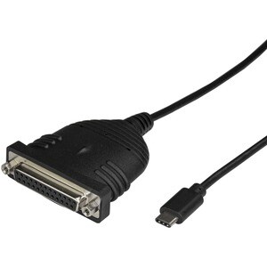StarTech.com USB C to Parallel Printer Cable - DB25 Female Port for IEEE1284 Printers - Bus Powered - Printer Cable Adapte