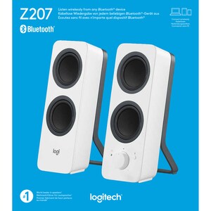 Logitech Z207 2.0 Bluetooth Speaker System - 5 W RMS - White - Desktop
