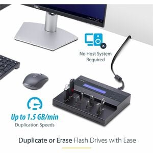 StarTech.com 1:7 Standalone USB Duplicator and Eraser - for USB Flash Drives - Flash Drive Duplicator - USB Copier - USB T