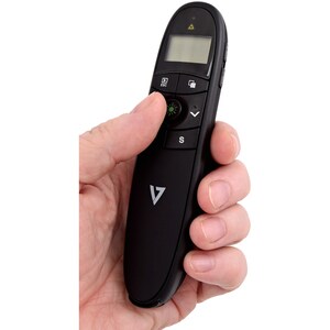 V7 WP2000G-1E Presentation Pointer - Radio Frequency - USB - Laser - Black - Wireless - 2.40 GHz