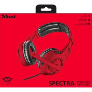 Auriculares Trust Urban Spectra GXT 310-SR Cableado De Diadema Estéreo - Rojo - Circumaural - 36 Ohm - 20 Hz - 100 cm Cabl