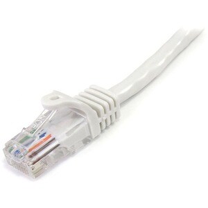 3 m White Cat5e Snagless RJ45 UTP Patch Cable - 3m Patch Cord - Ethernet Patch Cable - RJ45 Male to Male Cat 5e Cable (45P