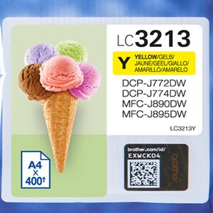 Brother LC3213Y Original Ink Cartridge - Yellow - Inkjet - High Yield - 400 Pages - 1 Pack