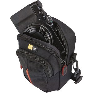 Case Logic Advance DCB-313 Carrying Case Camera, Memory Card, Accessories - Black - Polyester Body - Shoulder Strap, Belt 