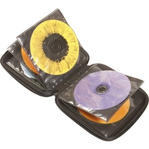 Case Logic 24 Capacity Heavy Duty CD Wallet - Wallet - EVA Foam, Polypropylene - Black - 24 CD/DVD
