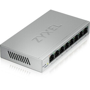 ZYXEL GS1200 GS1200-8 8 Ports Manageable Ethernet Switch - 2 Layer Supported - Twisted Pair - Desktop