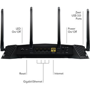 Netgear Nighthawk XR500 IEEE 802.11ac Ethernet Wireless Router - 2.40 GHz ISM Band - 5 GHz UNII Band - 4 x Antenna(4 x Ext