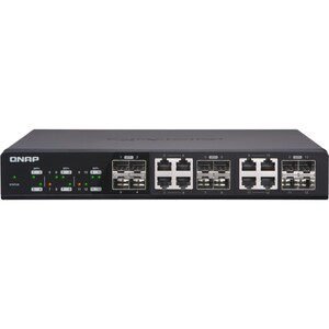 Conmutador Ethernet QNAP QSW-1208-8C 8 - 2 Capa compatible - Modular - Fibra Óptica, Par trenzado - De Escritorio, Montaje