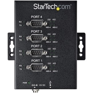 StarTech.com 4-Port Industrial USB to RS-232/422/485 Serial Adapter - 15 kV ESD Protection - USB to Serial Adapter - USB -