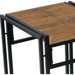 urb SPACE Urban Small Dining Table Set - 1" Table Top, 35.3" x 19.7"29.5" Table, 13.8" x 13.8"17.7" Stool
