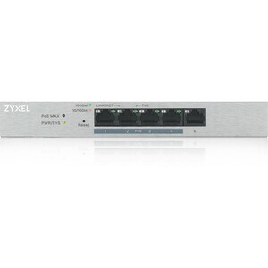 ZYXEL GS1200-5HP v2 5 Ports Ethernet Switch - 2 Layer Supported - Twisted Pair - Wall Mountable, Desktop