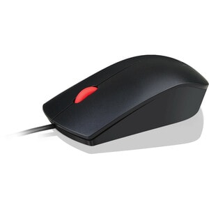 Lenovo Essential Mouse - USB - Optical - 3 Button(s) - Black - 1 Pack - Cable - 1600 dpi - Scroll Wheel - Symmetrical