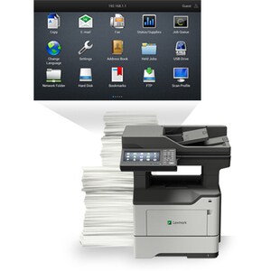 Lexmark MX620 MX622ade Laser Multifunction Printer - Monochrome - Copier/Fax/Printer/Scanner - 47 ppm Mono Print - 1200 x 