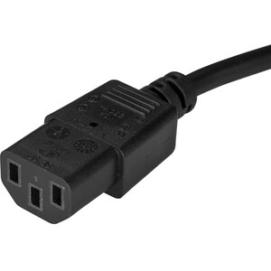 StarTech.com 15ft(4.5m) Computer Power Cord, Flat 5-15P to C13, 10A 125V 18AWG, Black Replacement AC PC Power Cord, TV/Mon