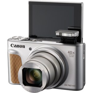 Canon PowerShot SX740 HS 20.3 Megapixel Compact Camera - Silver - 1/2.3" Sensor - Autofocus - 3"LCD - 40x Optical Zoom - 4