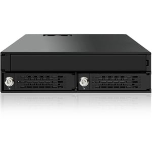 Icy Dock MB994IKO-3SB Drive Enclosure for 5.25" - Serial ATA/600 Host Interface Internal - Black - 2 x HDD Supported - 2 x