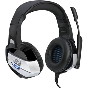 Adesso Stereo USB Gaming Headset with Microphone - Stereo - USB, Mini-phone (3.5mm) - Wired - 16 Ohm - 20 Hz - 20 kHz - Ov