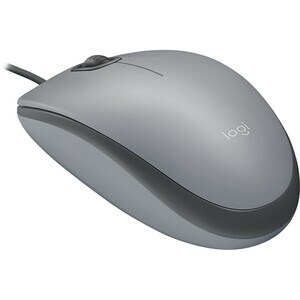 Mouse Logitech M110 Full-size - USB - Ottico - 3 Pulsante(i) - Mid Gray - Cavo - 1000 dpi - Rotella di scorrimento - Simme
