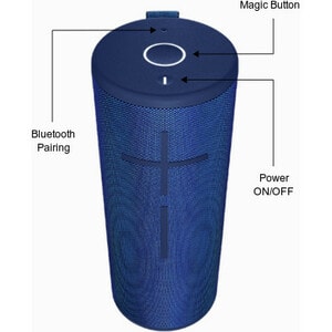 Ultimate Ears MEGABOOM 3 Portable Bluetooth Speaker System - Lagoon Blue - 60 Hz to 20 kHz - 360° Circle Sound, Surround S