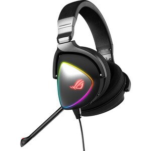 Asus ROG Delta Wired Over-the-head Stereo Gaming Headset - Black - Binaural - Circumaural - 32 Ohm - 20 Hz to 40 kHz - Uni