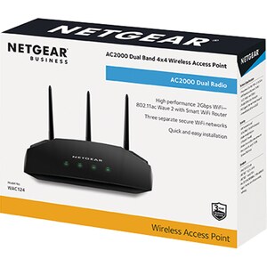 Netgear WAC124 IEEE 802.11ac 1.95 Gbit/s Wireless Access Point - 2.40 GHz, 5 GHz - Desktop