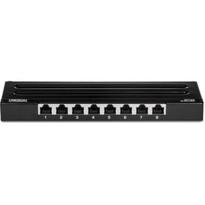 Quadro per prese di rete TRENDnet TC-P08C6AS - 8 Port(s) - 8 x RJ-45 - 0.5U Alto - Parato montabile