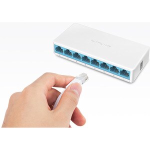 MERCUSYS MS108 8 Ports Ethernet Switch - 2 Layer Supported - Twisted Pair - Desktop