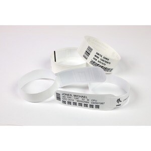 Zebra Z-Band Fun Thermal Label - 25.40 mm Width x 254 mm Length - Permanent Adhesive - Direct Thermal - Red - Polypropylen