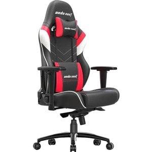 Anda Seat Assassin King AD4XL-03-BWR-PV-W02 Gaming Chair - For Gaming - Foam - Black, White, Red