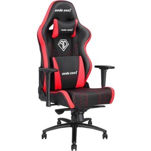 Anda Seat Spirit King AD4XL-05-BR-PV-R03 Gaming Chair - For Gaming - Foam, PVC Leather, PU Leather - Black, Red