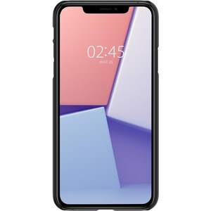 Spigen Thin Fit Case for Apple iPhone 11 Smartphone - Black - Matte - Bump Resistant, Scratch Resistant, Anti-slip - Polyc