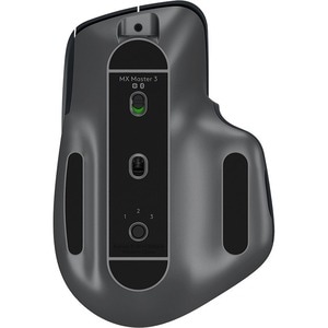 Logitech MX Master 3 Mouse - Bluetooth/Radio Frequency - USB - Darkfield - 7 Button(s) - Graphite - Wireless - 2.40 GHz - 