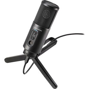 Audio-Technica ATR2500x-USB Wired Condenser Microphone - 30 Hz to 50 kHz - Cardioid - Stand Mountable - USB Type C