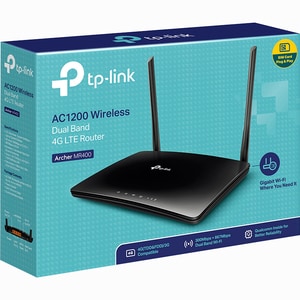 TP-Link Archer MR400 Wi-Fi 5 IEEE 802.11ac 1 SIM Ethernet, Cellular Modem/Wireless Router - 4G - LTE 2100, LTE 1800, LTE 2