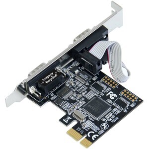 SIIG Dual-Serial Port / RS-232 PCIe Card - Plug-in Card - PCI Express 1.1 x1 - Linux, PC - 2 x Number of Serial Ports Exte