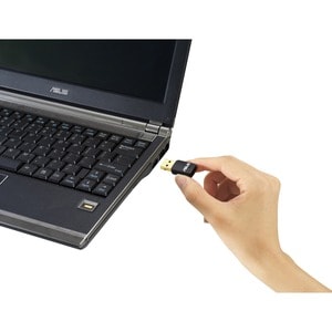 Asus USB-N13 C1 IEEE 802.11b/g/n Wi-Fi Adapter for Desktop Computer/Notebook - USB 2.0 - 300 Mbit/s - 2.40 GHz ISM - External
