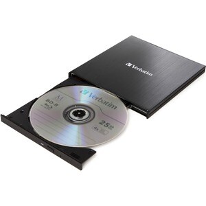 Verbatim Blu-ray Writer - BD-R/RE Support/6x BD Write/8x DVD Write - Double-layer Media Supported - USB 3.1 - Slimline - B