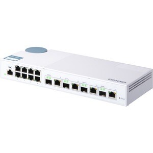 QNAP QSW-M408-4C 8 Ports Manageable Ethernet Switch - 2 Layer Supported - Modular - Twisted Pair, Optical Fiber - Desktop
