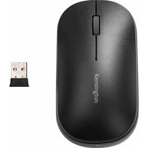 Kensington SureTrack Mouse - Bluetooth/Radio Frequency - USB 2.0 - Optical - 3 Button(s) - Black - 1 Pack - TAA Compliant 