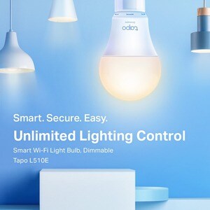Tapo L510E LED Light Bulb - 8.70 W230 V AC - 806 lm - White, Yellow Light Color - E27 Base - 2700°K Color Temperature - 22
