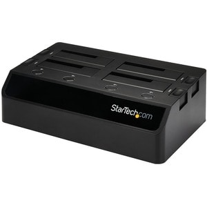 StarTech.com Drive Dock SATA/600 - USB 3.0 Type B Host Interface - UASP Support External - Black - 4 x HDD Supported - 4 x