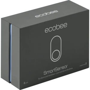 ecobee SmartSensor for doors and windows 2-pack - Window Mount for Door, Security, Drawer, Cabinet, Safe, Entryway, School