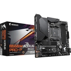 Aorus Ultra Durable B550M AORUS PRO-P Desktop Motherboard - AMD Chipset - Socket AM4 - Micro ATX - Ryzen 3, Ryzen 5, Ryzen